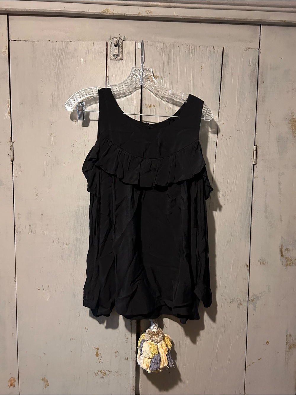 Maeve Shoulderless black blouse